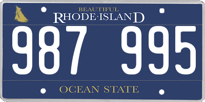 RI license plate 987995