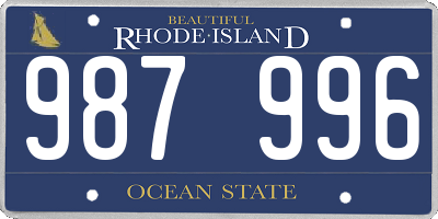 RI license plate 987996