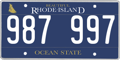 RI license plate 987997