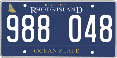 RI license plate 988048