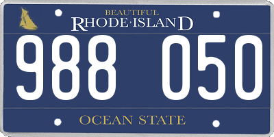 RI license plate 988050