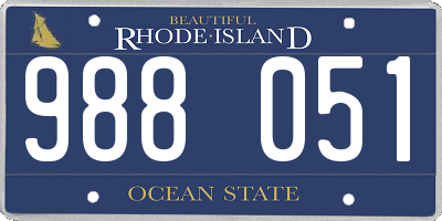 RI license plate 988051