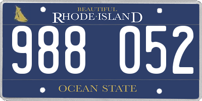 RI license plate 988052