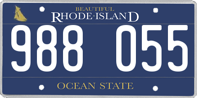 RI license plate 988055