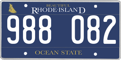 RI license plate 988082