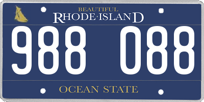 RI license plate 988088