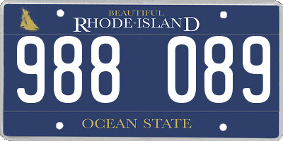 RI license plate 988089