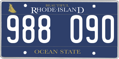 RI license plate 988090