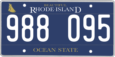 RI license plate 988095