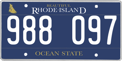 RI license plate 988097