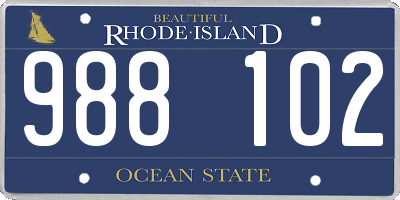 RI license plate 988102