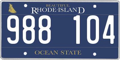 RI license plate 988104