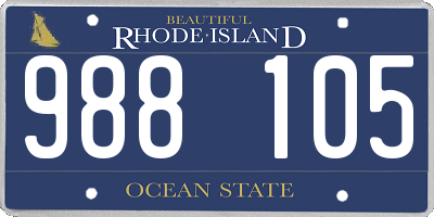 RI license plate 988105