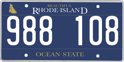 RI license plate 988108