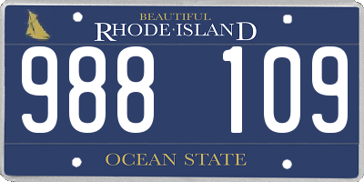 RI license plate 988109