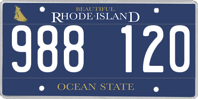 RI license plate 988120