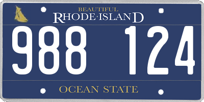 RI license plate 988124