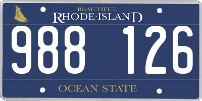 RI license plate 988126