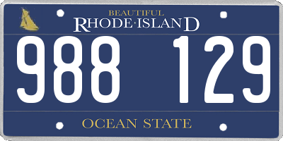 RI license plate 988129