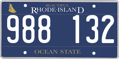 RI license plate 988132