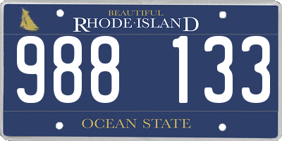 RI license plate 988133