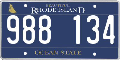 RI license plate 988134