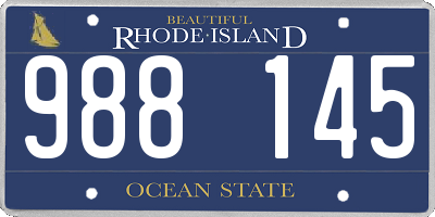 RI license plate 988145