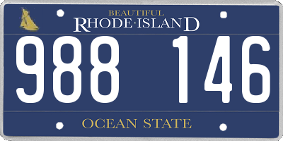 RI license plate 988146