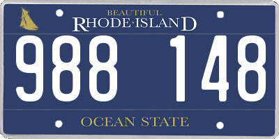 RI license plate 988148