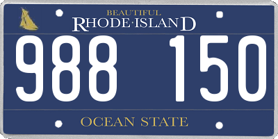 RI license plate 988150