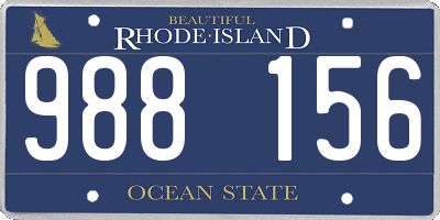 RI license plate 988156