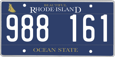 RI license plate 988161