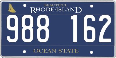 RI license plate 988162