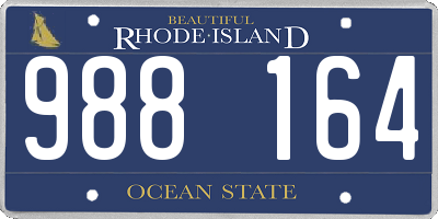 RI license plate 988164