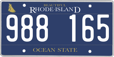 RI license plate 988165