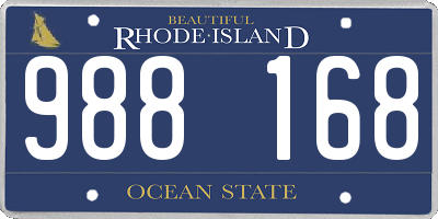 RI license plate 988168