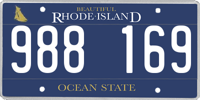 RI license plate 988169