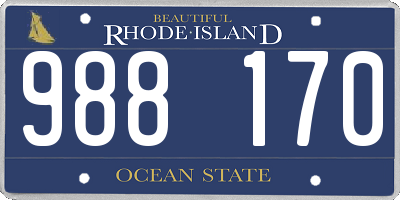 RI license plate 988170