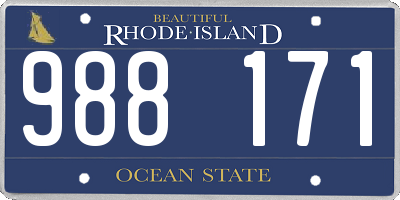 RI license plate 988171