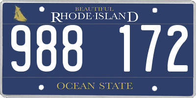 RI license plate 988172