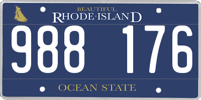 RI license plate 988176