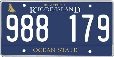 RI license plate 988179