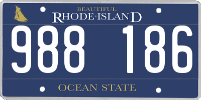 RI license plate 988186