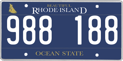 RI license plate 988188