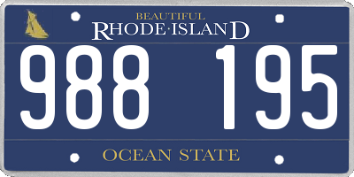 RI license plate 988195