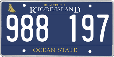 RI license plate 988197