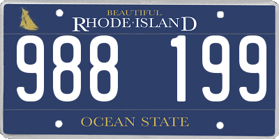 RI license plate 988199