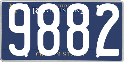 RI license plate 9882