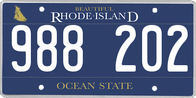 RI license plate 988202