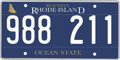 RI license plate 988211